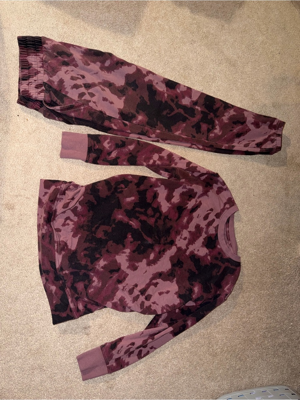 Isabel Maternity by Ingrid & Isabel Mauve Camo Jogger and Sweatshirt 2pc Set